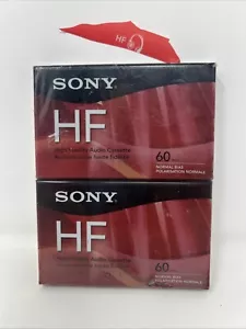 Block of 2 Sony HF Blank Cassette Tapes 60 Minutes of High Fidelity Recording - Picture 1 of 2