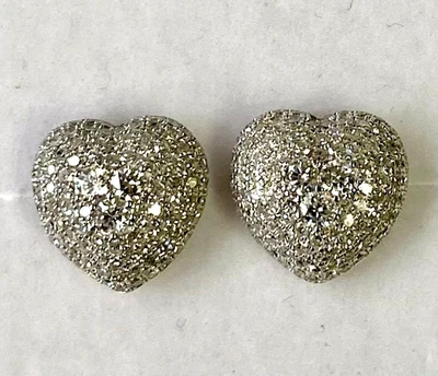 QVC Affinity 0.75ctw Natural Diamond Heart Shape Stud Earrings Sterling Silver - Image 1 of 4