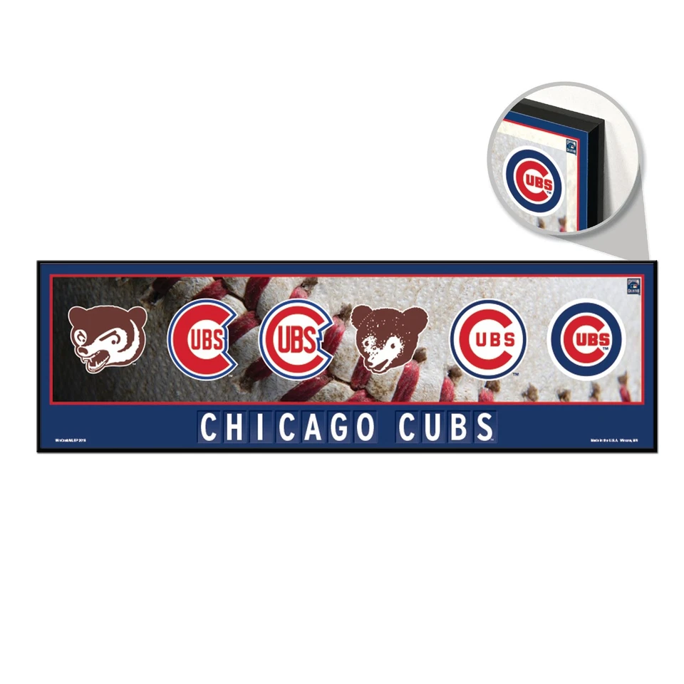 Letrero Chicago Cubs 9x30 Wood Evolution Foto 1 de 1