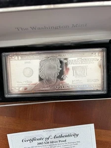 2003 Washington Mint - $20 Silver Proof / .999 Silver 1 toz - Picture 1 of 4