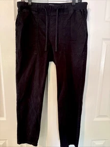 Pantalones para mujer Lou & Grey negros cintura elástica media con cordón estilo carpintero - Imagen 1 de 5