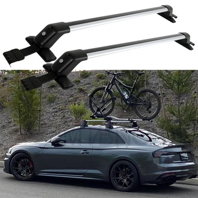 For Audi A3 A4 A5 A6 S3 S4 Top Roof Rack Cross Bar Cargo Luggage Carrier w/ Lock - Image 1 of 4