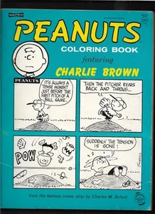 1967 Saalfield CHARLES SCHULZ PEANUTS COLORING BOOK FEATURING CHARL BROWN UNUSED - Picture 1 of 17