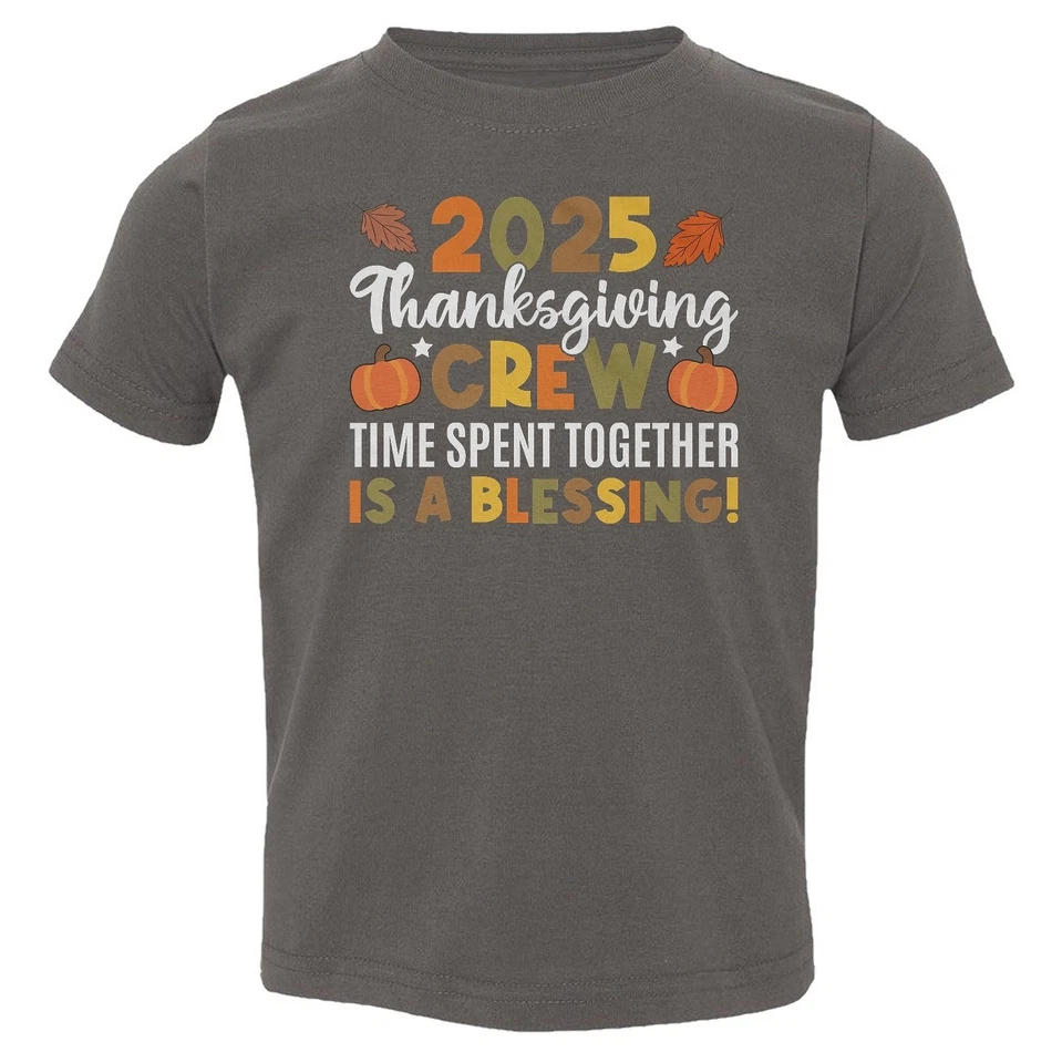 Camiseta para niños pequeños 2025 Thanksgiving - Time Spent Together is a Blessing Foto 1 de 1