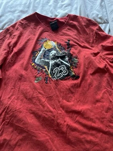 Vintage Air Jordan Crew Neck T-Shirt Color Red Size XXL 2XL Basketball Jump shot - Bild 1 von 3