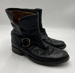 Fiorentini + Baker Eli Eternity Ankle Biker Black leather Boots sz EU37 - Picture 1 of 14
