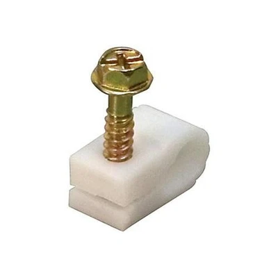 Steren Screw-in Coaxial Cable Clip 20-pack White - Image 1 of 3