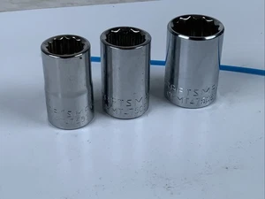 Craftsman 3pc CMMT Series 1/2 Drive 12pt SAE Sockets 9/16in., 5/8in., 3/4in. - Picture 1 of 5