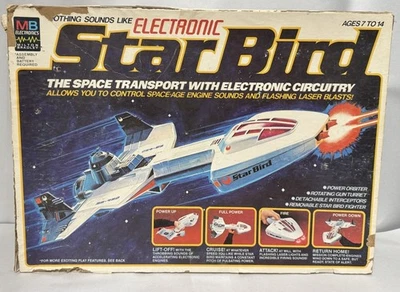 Milton Bradley Star Bird (1978) с коробкой - Проверенная отсутствующая башенная пушка СМ. ВИДЕО - Изображение 1 из 4