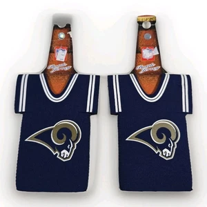 VINTAGE St. Louis RAMS Bottle Koozie Holder Coozie Cooler Pair Of 2 - Picture 1 of 3