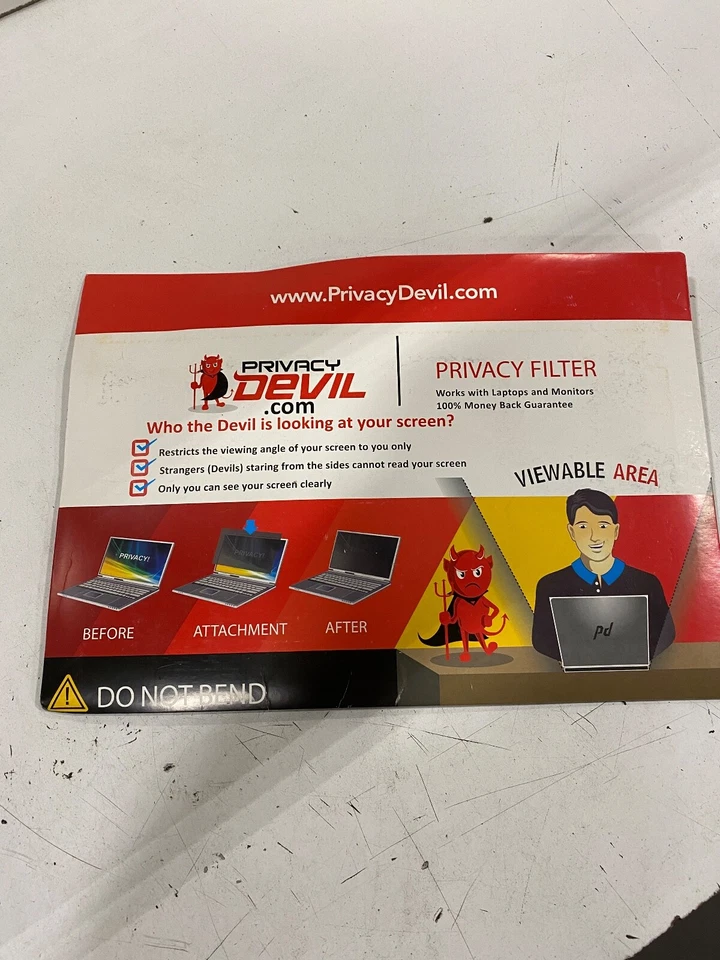 Privacy Devil PD15.4 Privacy Screen Filter Fits 15.4" Wide Monitor - Image 1 of 1