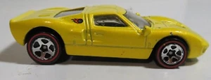 Vintage HOT WHEELS Ford GT-40 Yellow Car HW Red Line 1999 Thailand Used Redline - Picture 1 of 17