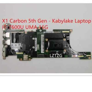 Motherboard For Lenovo ThinkPad X1 Carbon 5th Gen Mainboard i7-7600U 16G 01AY073 - Picture 1 of 4