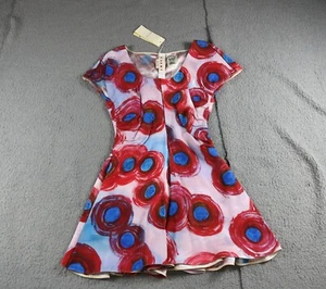 Marni Dres 42 Abstract Dot Print Mini Buchi Rossi Envers Satin Lacquer New - Picture 1 of 7