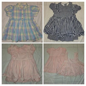 Vintage 90s Children's Place Baby Girl Dresses Clothes lot 12 months - Picture 1 of 8