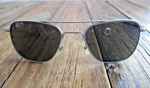 Vintage American Optical 5 1/2 inch Sunglasses Silver Frame Driving Pilot - Picture 1 of 7