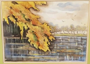 Annapolis Art Commander Charles L. Holley Art Watercolor Painting mfa Founder  - Picture 1 of 12