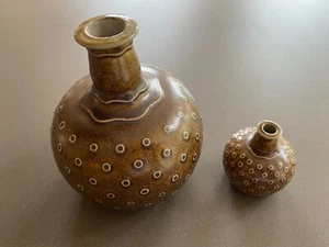 2 x Vase im Jugendstil Goebel-Merkelbach Salzglasur Prof. Riemerschmid limitiert - Bild 1 von 5