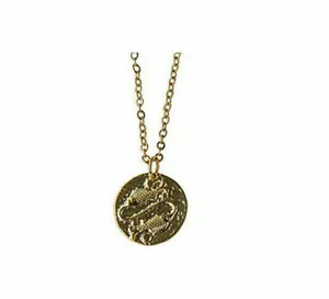 Collana con ciondolo zodiaco 18 carati da donna.Pesci, catena regolabile a strati 16"-18" - Foto 1 di 2