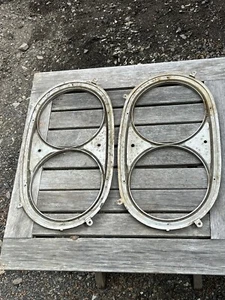 (2) Two OEM Vintage 1958 Edsel Ranger Headlight Bezel Plates #FEY-13061-A READ - Picture 1 of 6