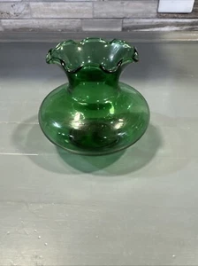 Vaso Bud Ancoraggio Gancio Foresta Verde Svasato Bordo Crimpato Vintage Ex. Vintage Cond. - Foto 1 di 4