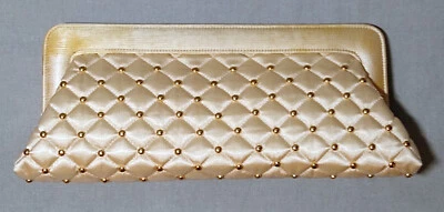 La Sera by Franchi Beaded Gold Clutch Bag - Image 1 of 4