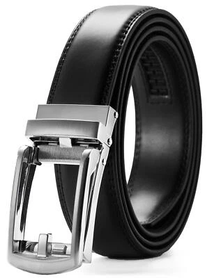 Mens Dress Belt,Ratchet Belt Leather 1 1/4" Comfort Click Companion to Shoes - Image 1 of 4
