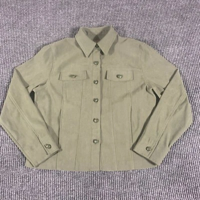 Norton McNaughton Coat Womens 4 P Green Button Up Jacket Lightweight Stretch - Image 1 of 4