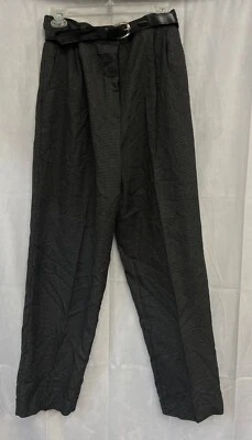 Pantalones para mujer Liz Baker Essentials con cinturón pata de gallo talla 12 nuevos negros grises Foto 1 de 4