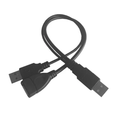 B44 USB Y Kabel 30 cm 2x A Stecker auf A Buchse für PC/Laptop/Externe Festplatte - Bild 1 von 4