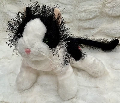 Classic Webkinz BLACK & WHITE CAT GANZ Plush Stuffed Animal NO CODE HM016 - Image 1 of 4