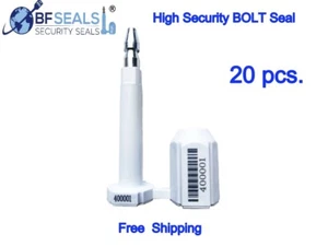 Sello PERNO de seguridad para contenedores de carga, color blanco, caja (20 piezas), BFSEALS - Imagen 1 de 11