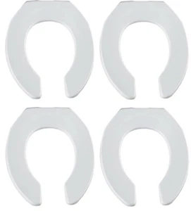 (4) ea Bemis Mfg 955CT 000 White Round Commercial Open Front Toilet Seats - Picture 1 of 7