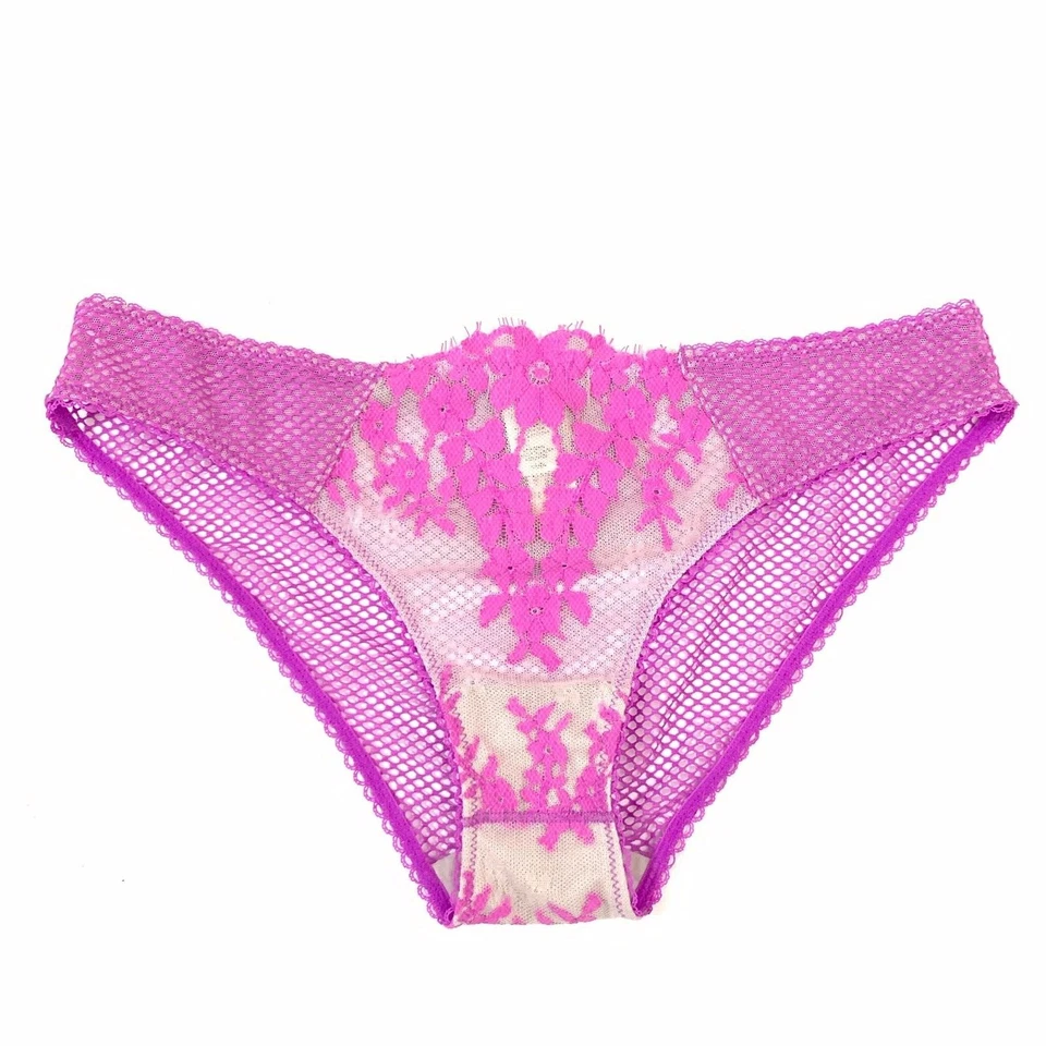 Victorias Secret Dream Angels 透明渔网花边 Cheekini 内裤花卉新品   — 第 1/1 张图片