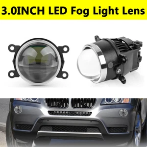 2X 3.0" Bi LED Fog Projector Lens Fog Light Lamp Hi/Lo Beam Retrofit 6000K White - Picture 1 of 15