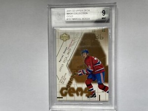2001-02 Upper Deck Mask Collection Gold Marcel Hossa 02/50 Beckett 9