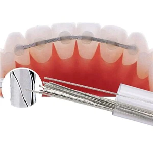 US 10 pz filo fermante linguale ortodontico ortodontico piatto .010""x.028"" 150 mm - Foto 1 di 10