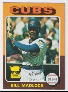 1975 TOPPS BILL MADLOCK CHICAGO CUBS #104