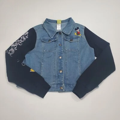 Chaqueta Denim Disney Mickey Mouse Niñas Talla Juvenil Grande Bordada Foto 1 de 4