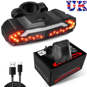 Smart Bike Tail Light with Turn Signals Automatic Brake Sensor Remote Control US - Picture 1 of 12