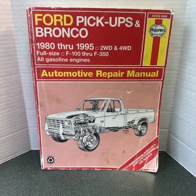 1980-1995 FORD TRUCK AND BRONCO SHOP MANUAL SERVICE BOOK  93 92 91 90 89 88 87 - Image 1 of 4