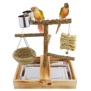 Mogoko Natural Bird Perches Playground, Cage Accessories, Toys Playground for... - Picture 1 of 9