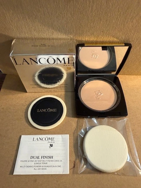 LANCOME двойной отделки порошок и основа в одном 240 ROSE CLAIR II (C) NIB Fr Sh - Изображение 1 из 3