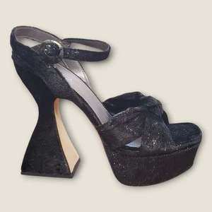 Circus NY by Sam Edelman Audrea Damen-Plateausandalen 8,5 schwarz Samtabsatz - Bild 1 von 8
