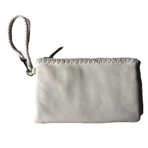 THE SAK PHONE GELDBÖRSE / ARMBAND Elfenbein Leder mit geflochtenem Häkeldetail - Bild 1 von 14