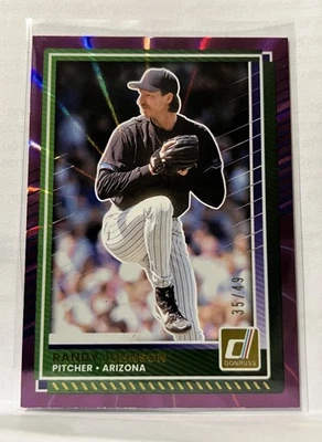 2025 Panini Donruss Randy Johnson #65 Purple Laser /49 - Image 1 of 2