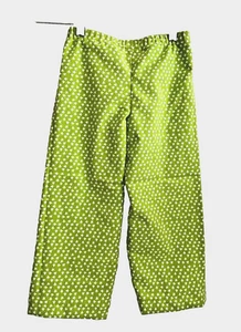 Hecho a mano niños unisex talla 3/4 tirar en cintura elástica franela pantalones chartreuse - Imagen 1 de 3