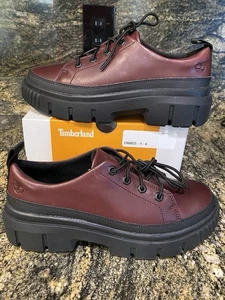 NEU Timberland Greyfield Oxford burgunderfarbene Damen-Lederschuhe Größe 7,5 - Bild 1 von 5