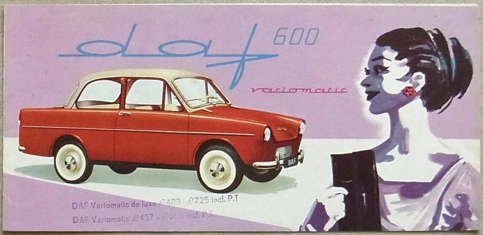 DAF 600 VARIOMATIC Car Sales Brochure c1961 #EB 2239X - Image 1 of 3