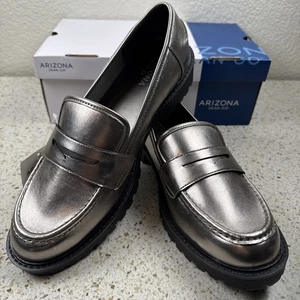Arizona Jeans NEU Lillie Zinn Metallic Oxford-Schuhe Halbschuhe Größe 11M Neu im Karton - Bild 1 von 7